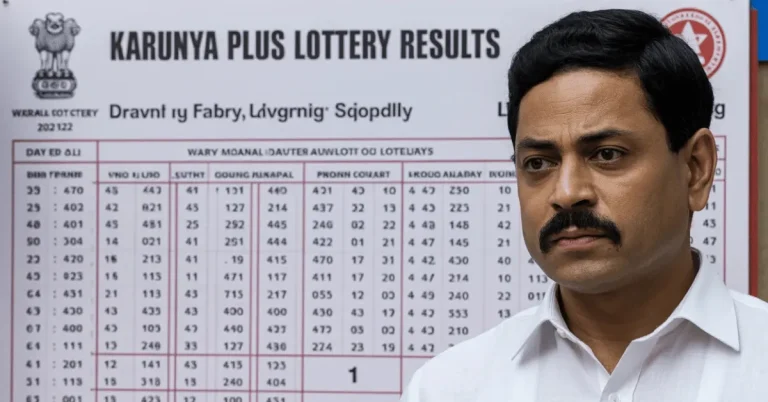 Karunya plus lottery resultswinning numbers list displayed with official Kerala lottery results