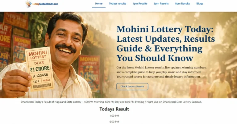 a indian man smiling while holding his official Mohini Lottery Today ticket